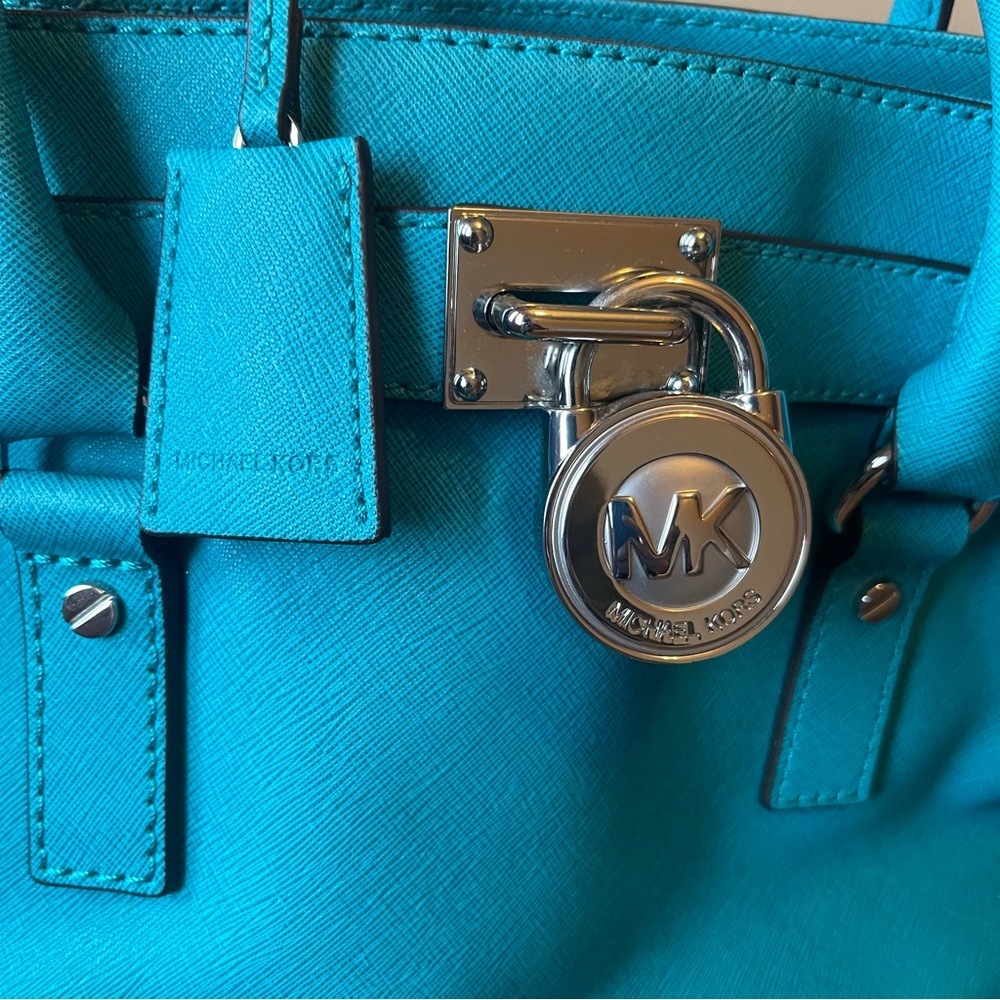 Michael Kors Turquoise Satchel Bag - Picture 3 of 6
